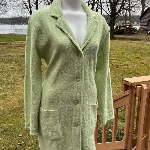Tribeca Studio VTG long wool sweater jacket M - Picture 3 of 9